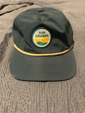 Sun Cruiser Patch Cap in Teal with Yellow Trim